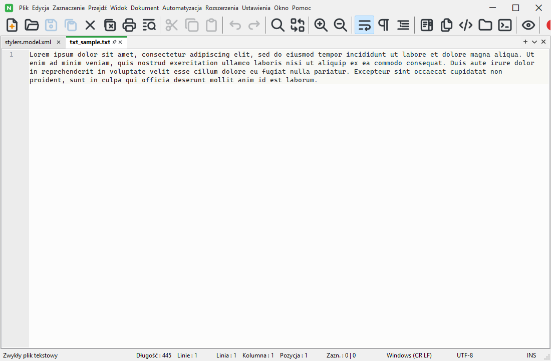 The toolbar at 32px icon size, the largest of four selectable sizes